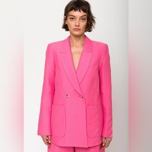 Rachel Comey Amboy Pink Double-Breasted Blazer